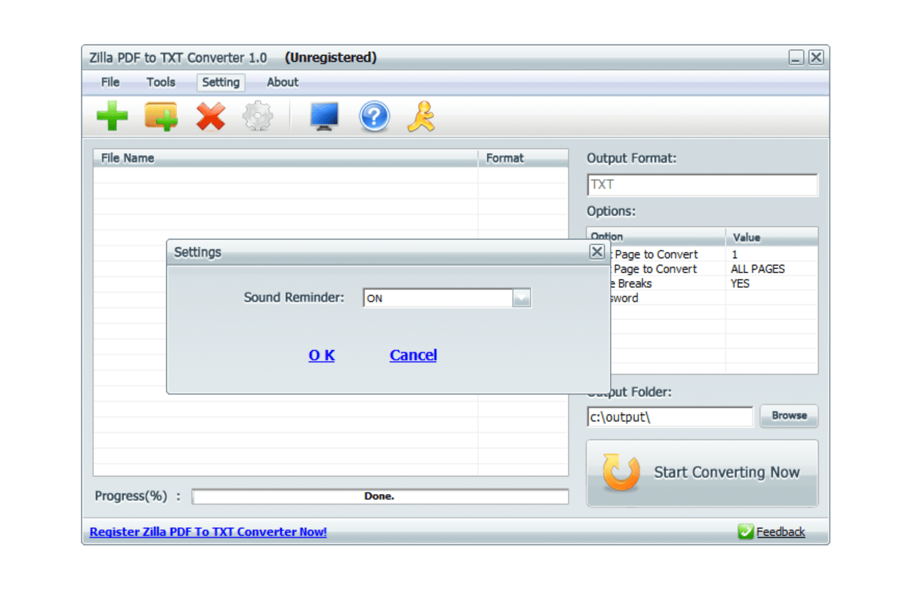 PDF to TXT Converter 1.2