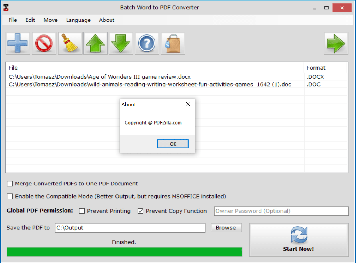 Batch Word to PDF Converter 1.8