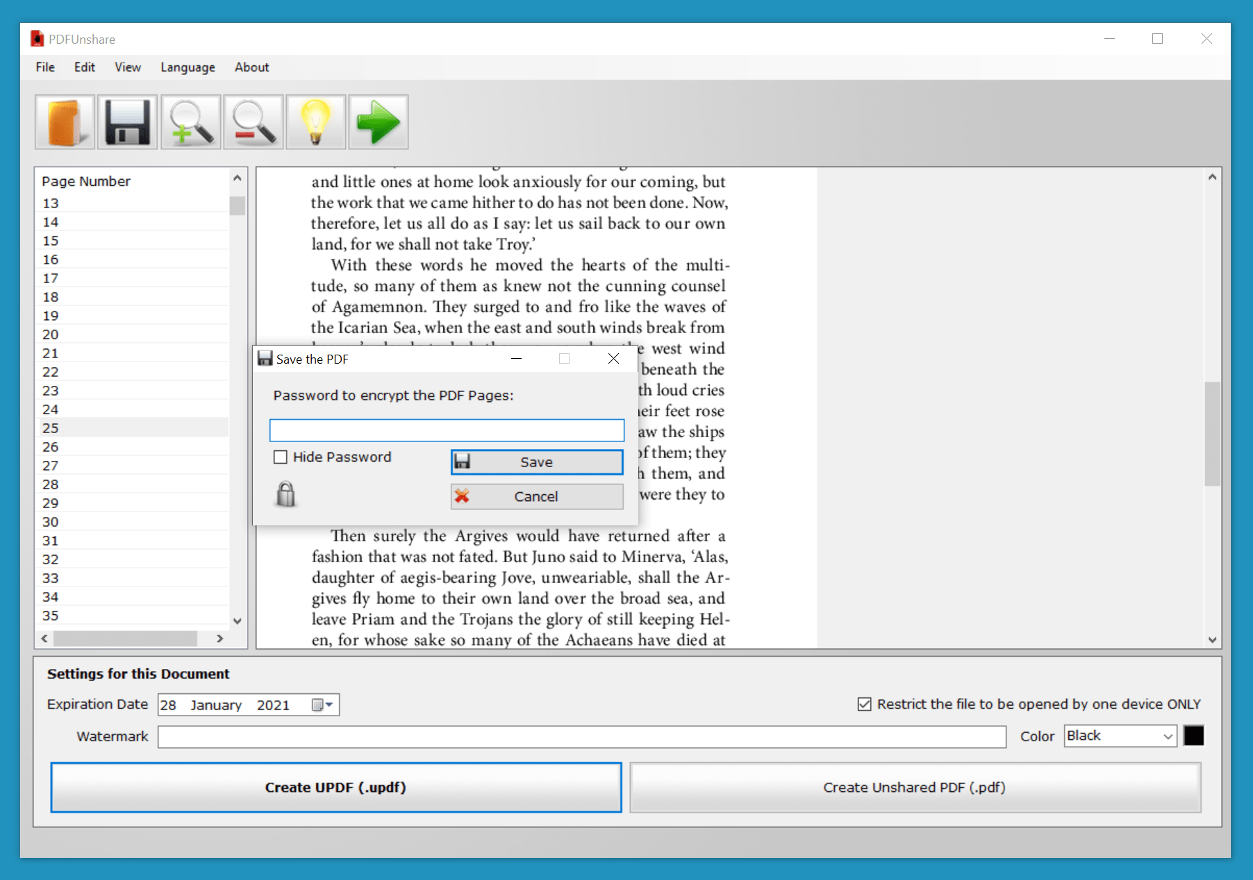 PDF Unshare 1.0